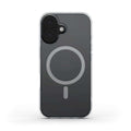 MagSafe Clear iPhone Case showcasing transparent, slim protective cover with MagSafe compatibility and shock-absorbing edges