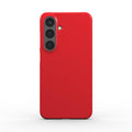 Red Samsung slim phone case with glossy finish and minimalist design
