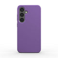 Purple Samsung Dual Layer Phone Case with shock-absorbing TPU liner and glossy finish for durable phone protection