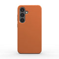 Bold Orange Samsung Dual Layer Phone Case with shock-absorbing TPU and glossy finish.