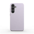 Lavender Samsung dual layer phone case with glossy finish and shock-absorbing TPU lining