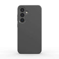 Gunmetal grey Samsung dual layer phone case with shock-absorbing TPU liner and glossy finish