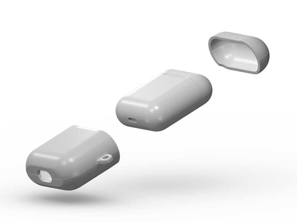Silver Apple AirPods/Pro Protective Case