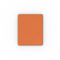 Bold orange leather iPad case with shock-absorbing TPU bumper, microfiber lining, and built-in Apple Pencil holder