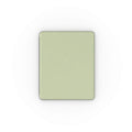 Sage green leather Apple iPad case with built-in Apple Pencil holder and soft microfibre lining