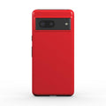 Red Google Pixel dual layer phone case with glossy finish and shock-absorbing TPU liner