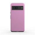 Dusky pink Google Pixel dual layer phone case with glossy finish and shock-absorbing TPU liner for durable protection