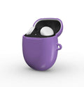 Purple hard shell protective case for Google Pixel Buds Pro and Pro 2 with glossy finish and wireless charging compatibility
