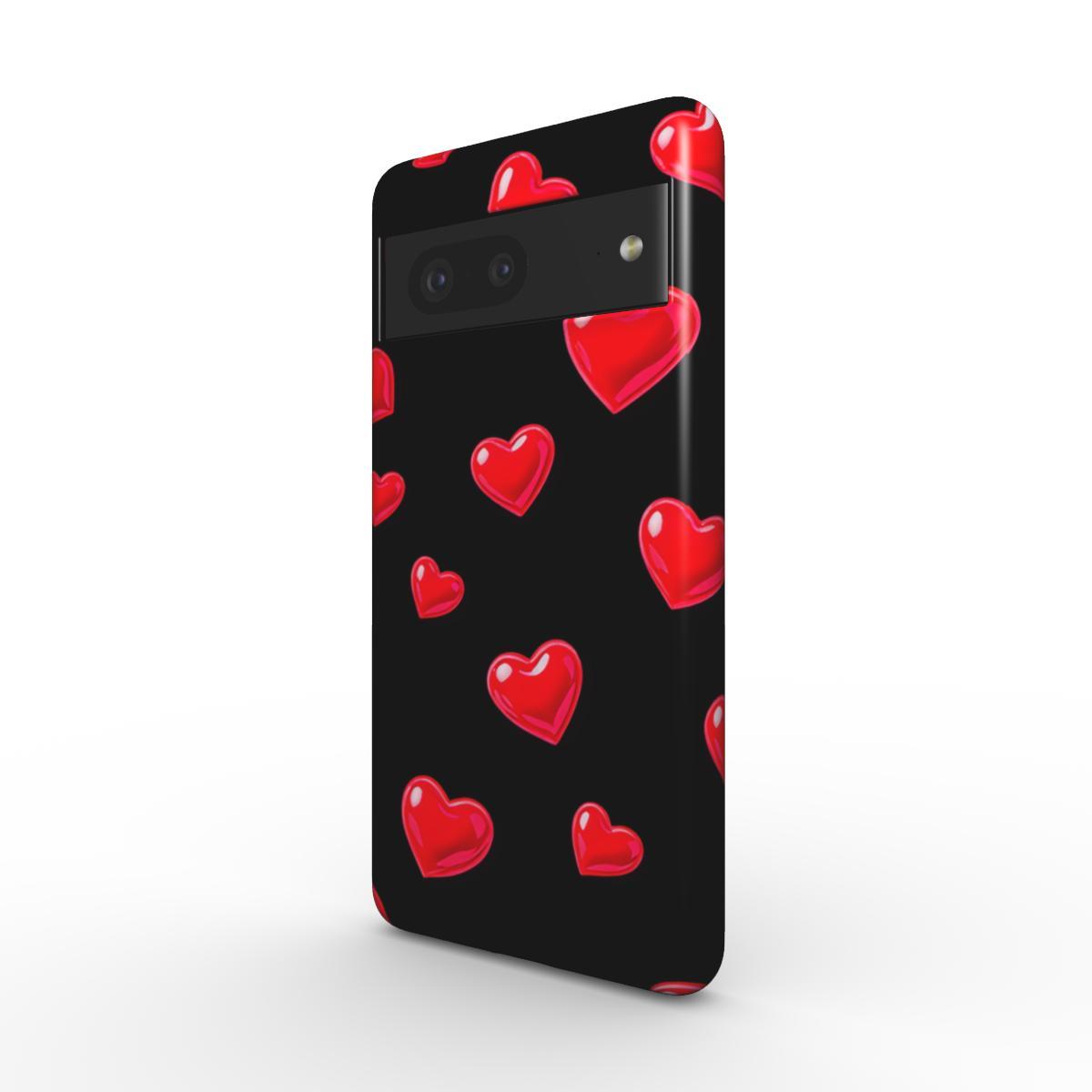 Black Hearts Google Pixel Dual Layer Phone Case