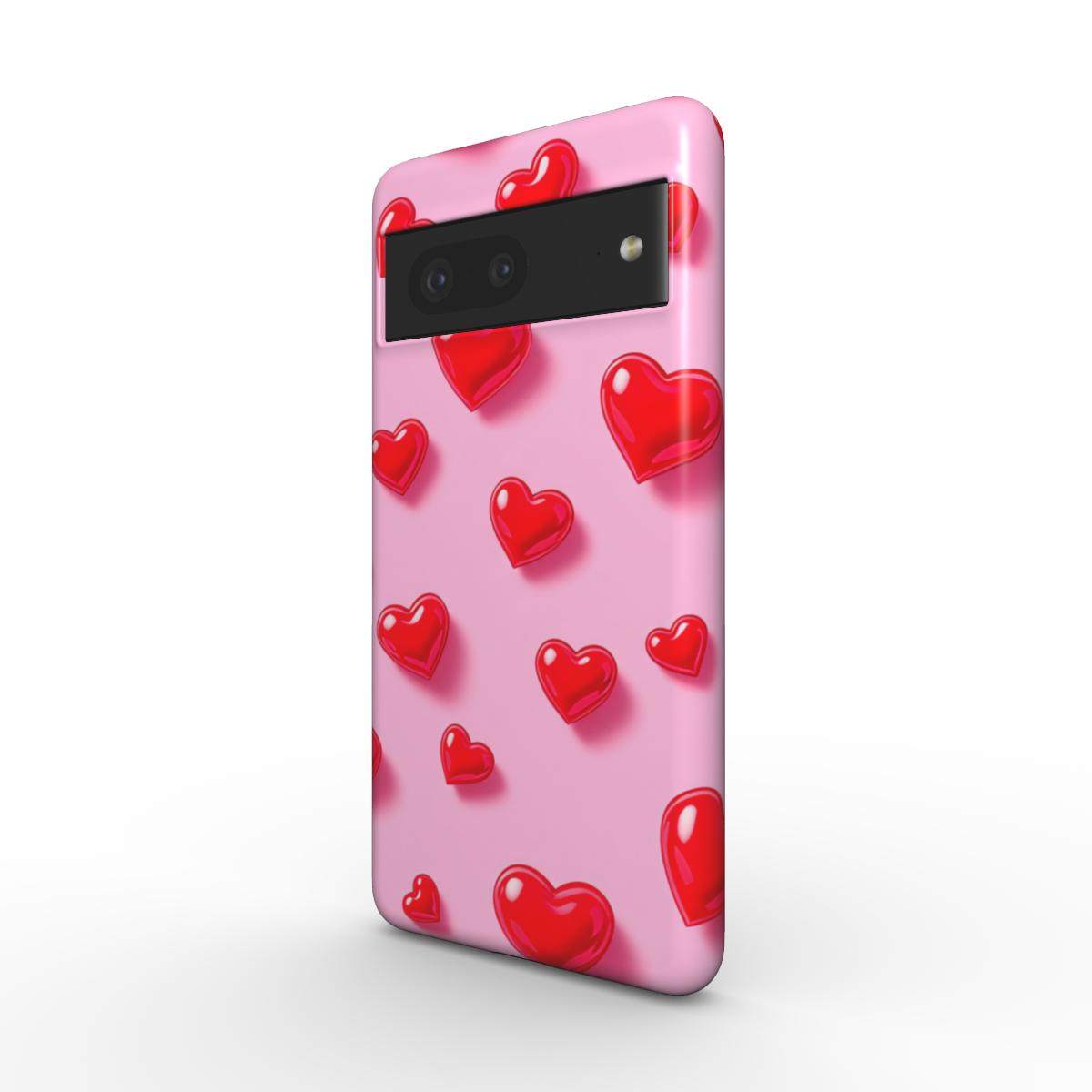 Pink Hearts Google Pixel Dual Layer Phone Case