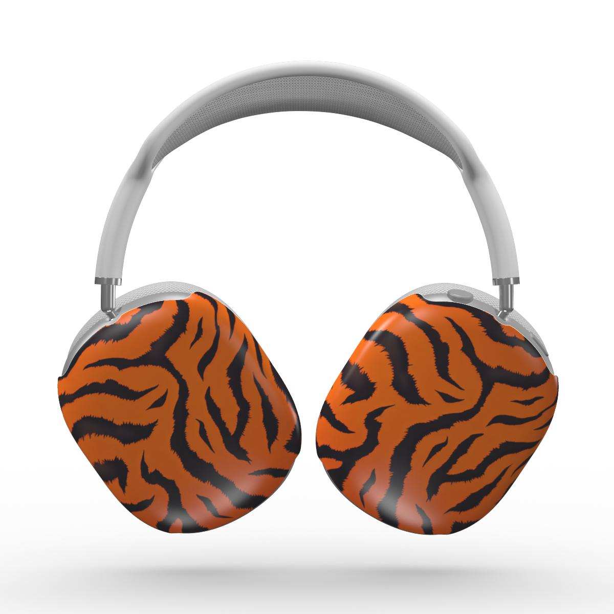 Orange Tiger Print Apple AirPods Max Case