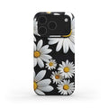 Black Daises Slim iPhone Case with glossy finish and minimalist design