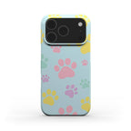 Pastel Doggy Paw Print Slim iPhone Case