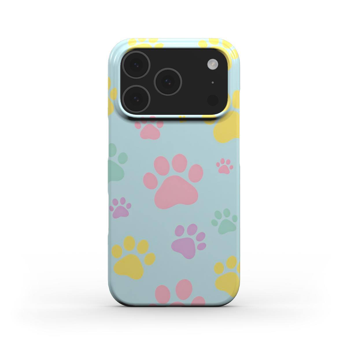 Pastel Doggy Paw Print Slim iPhone Case