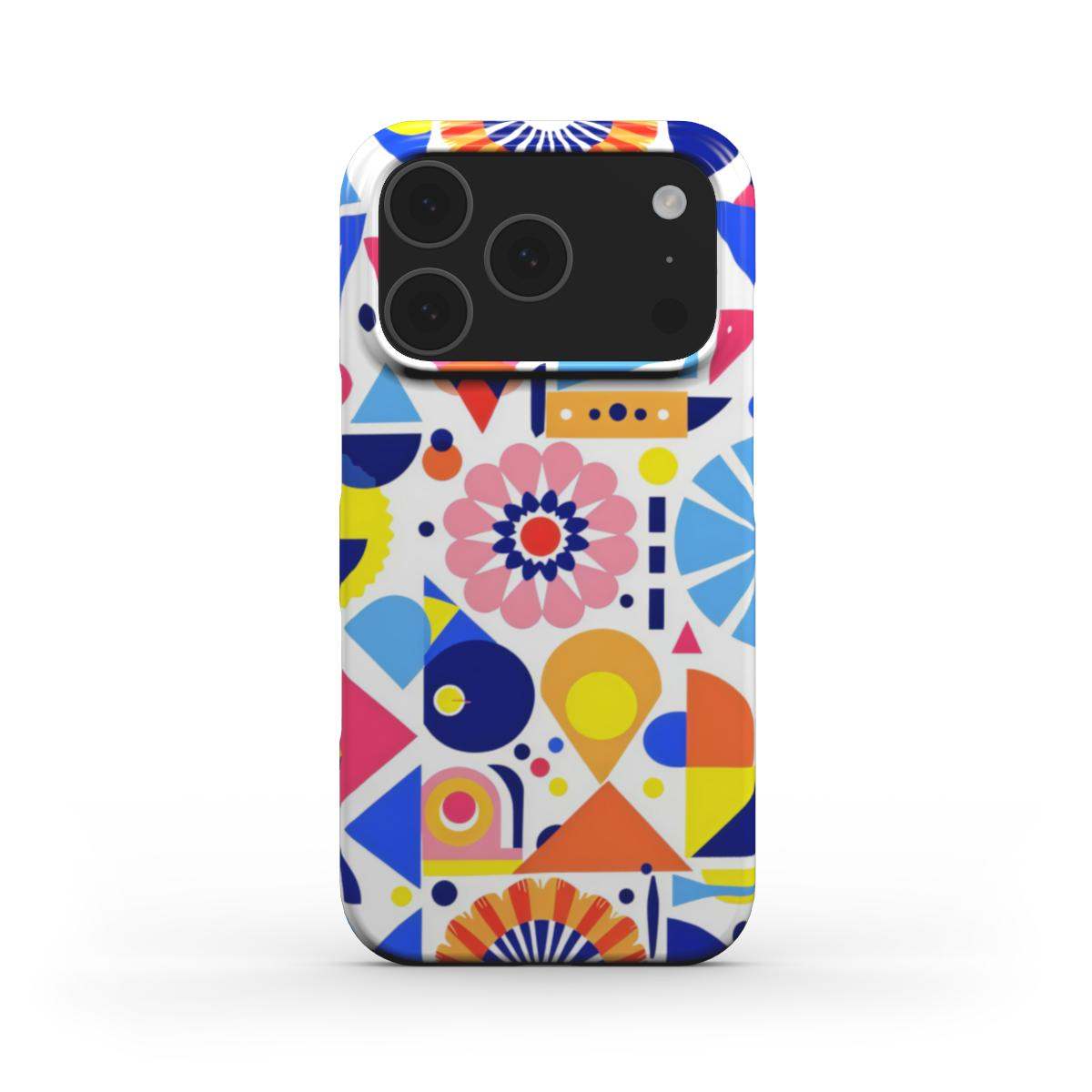 Bright Geo Print Slim iPhone Case