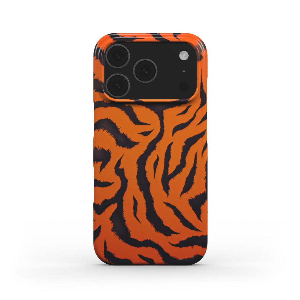Orange Tiger Print Slim iPhone Case
