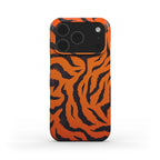 Orange Tiger Print Slim iPhone Case