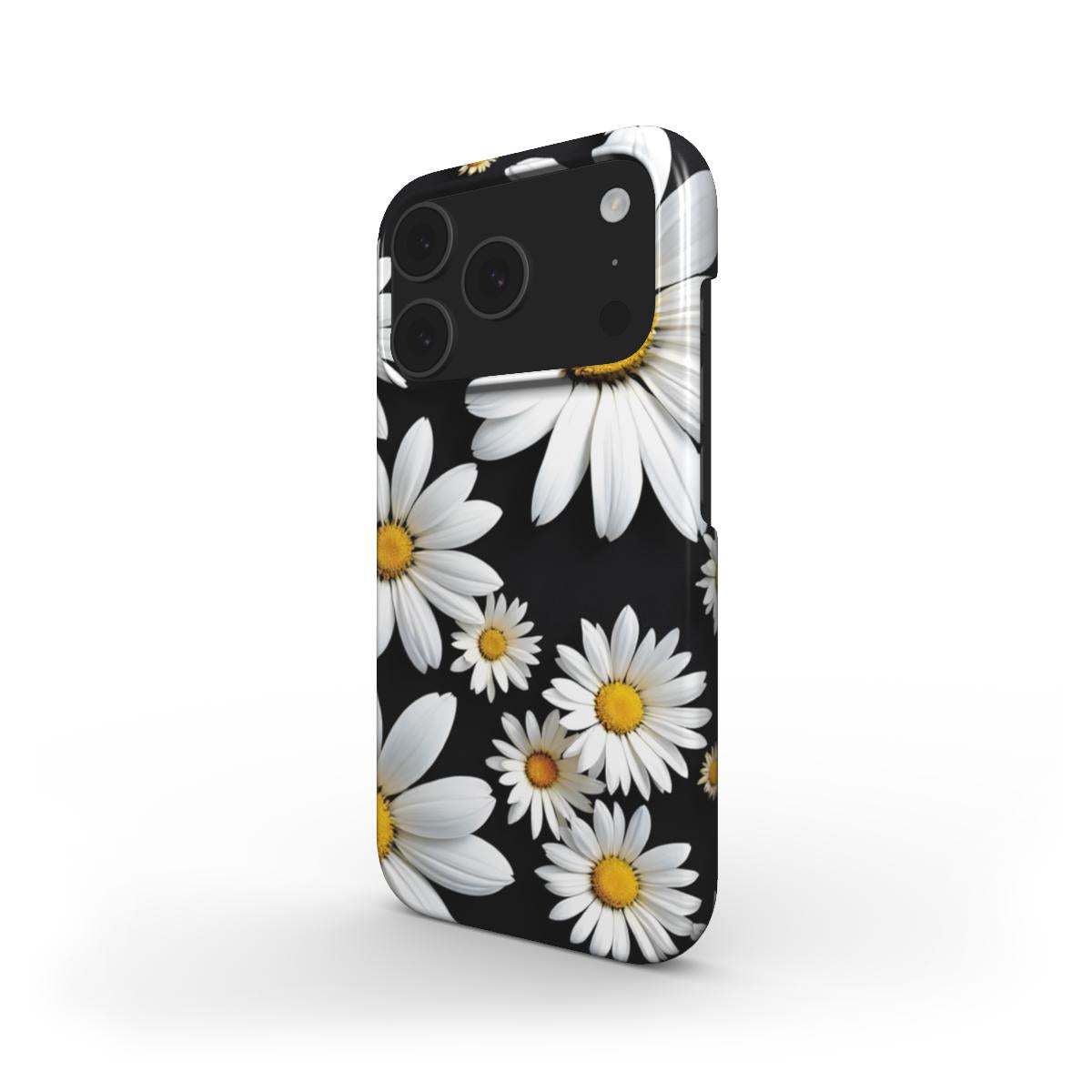 Black Daises Slim iPhone Case