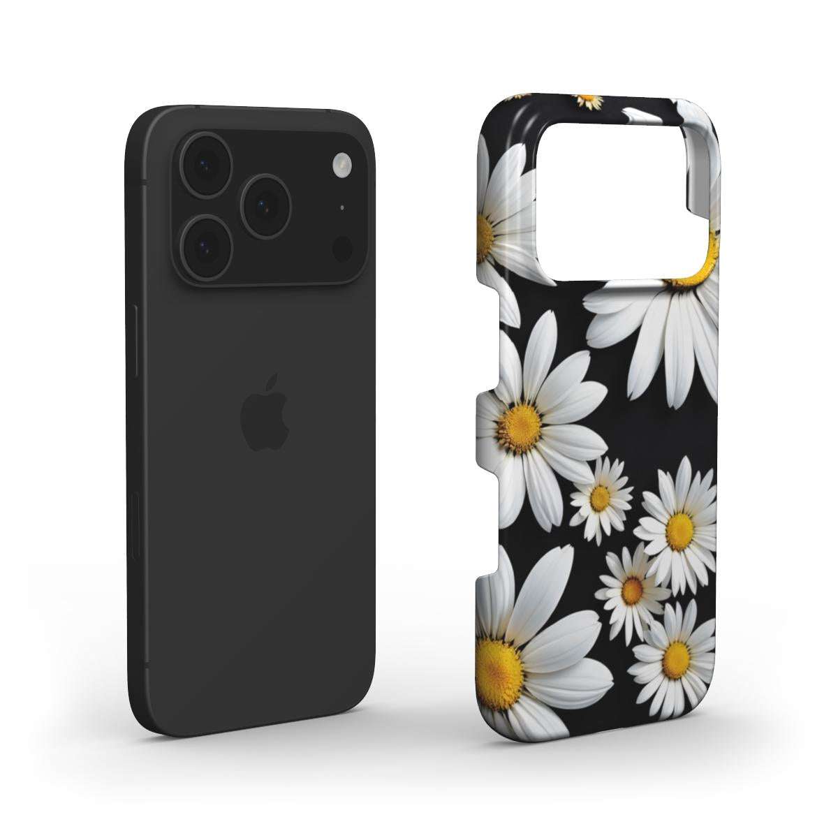 Black Daises Slim iPhone Case