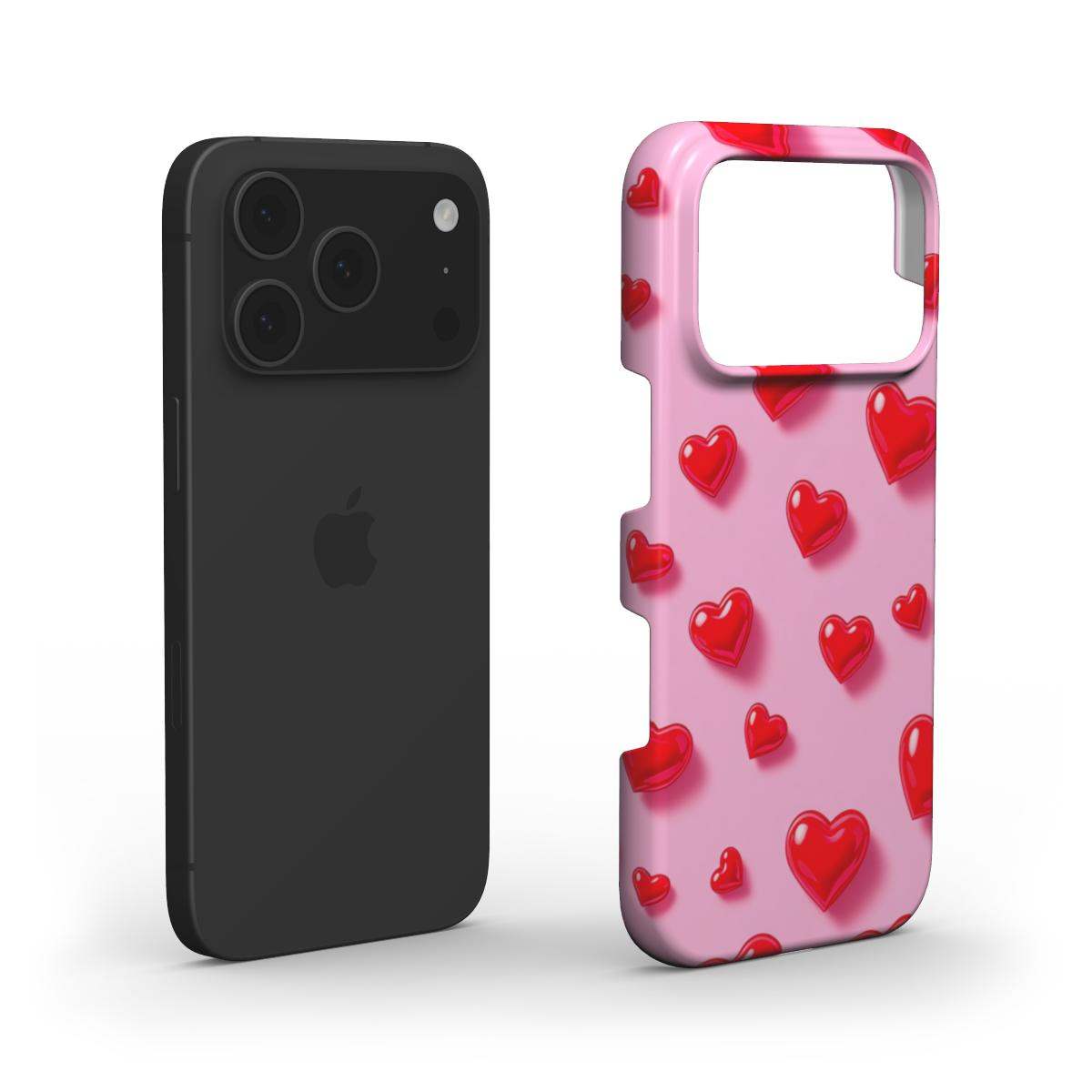Pink Hearts Slim iPhone Case