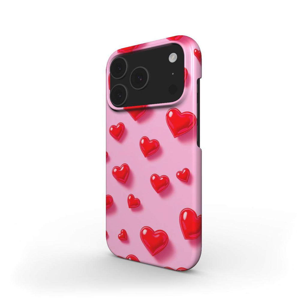 Pink Hearts Slim iPhone Case
