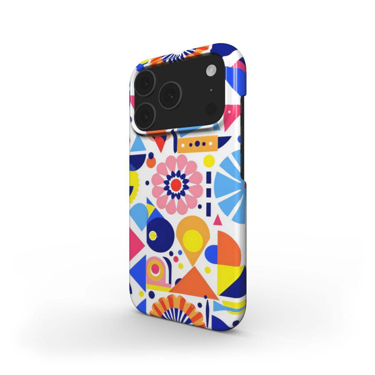 Bright Geo Print Slim iPhone Case