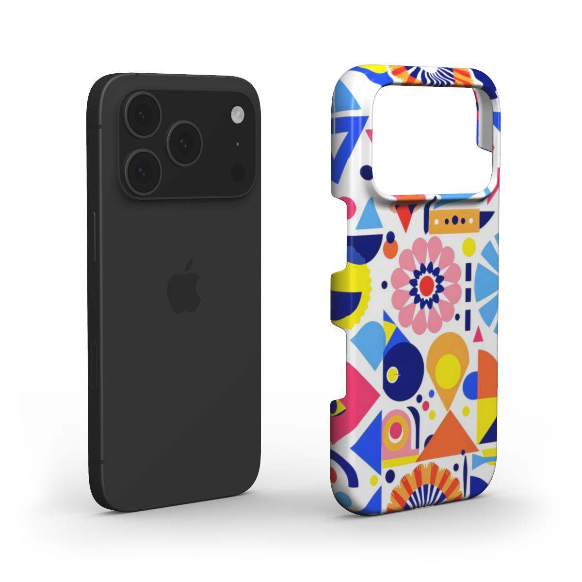 Bright Geo Print Slim iPhone Case