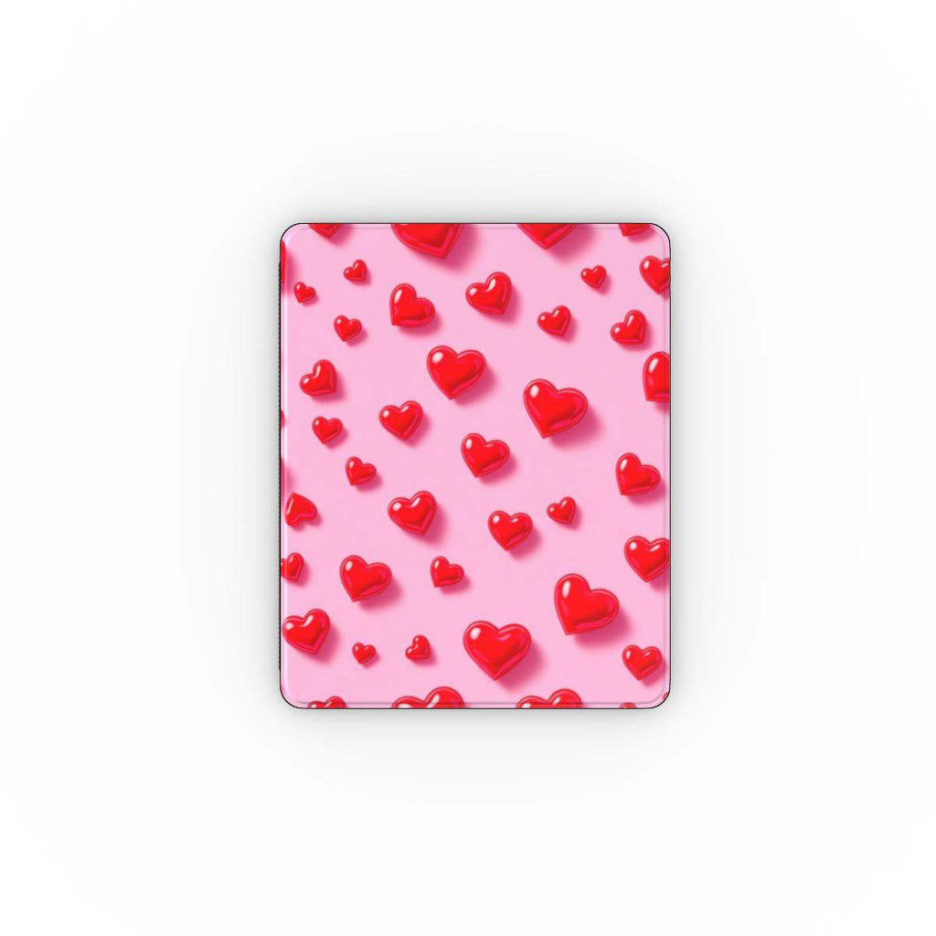 Pink Hearts Leather Apple iPad Case