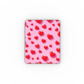 Pink Hearts Leather Apple iPad case with built-in Apple Pencil holder and shock-absorbing protection