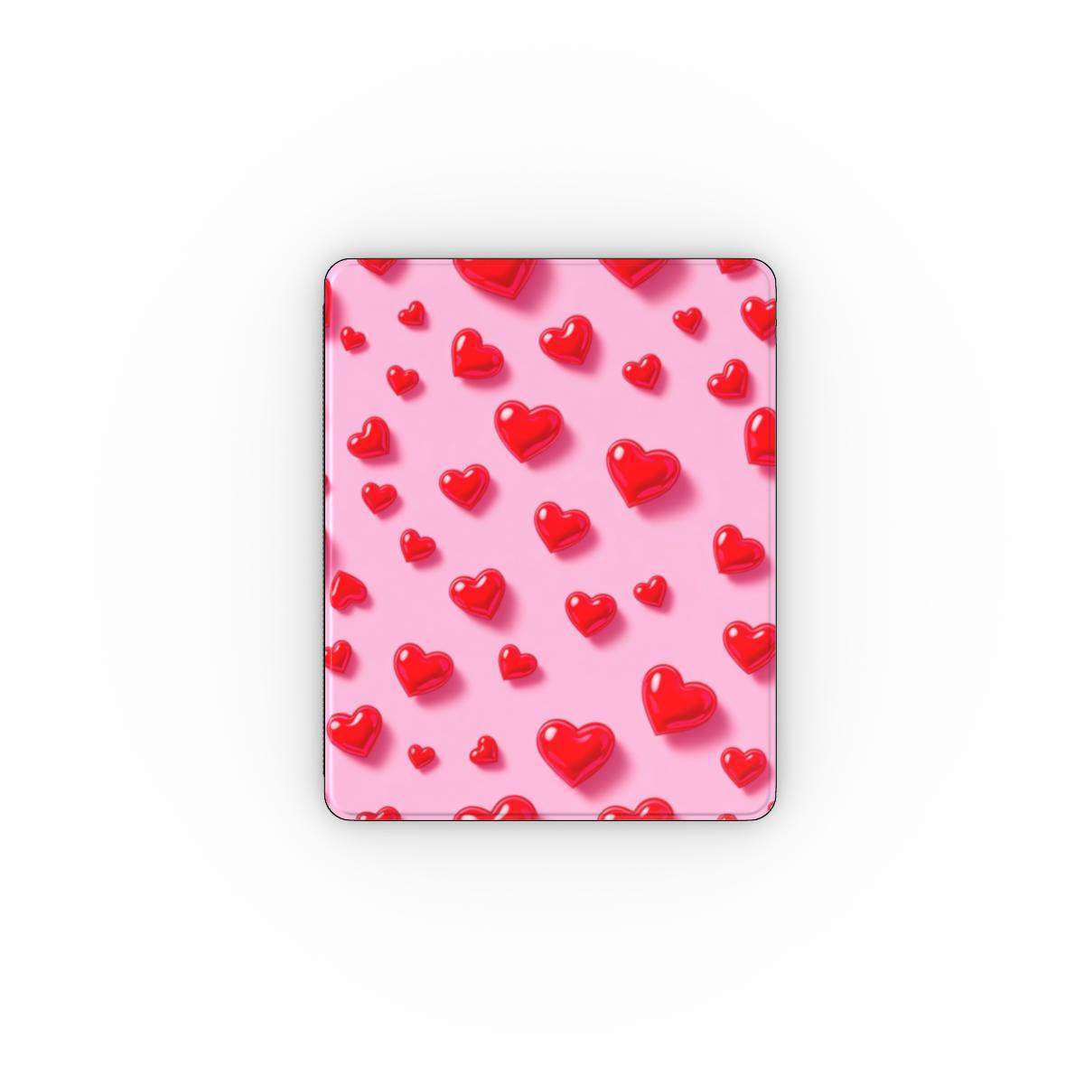 Pink Hearts Leather Apple iPad Case