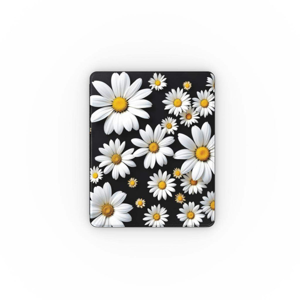 Black Daises Leather Apple iPad Case