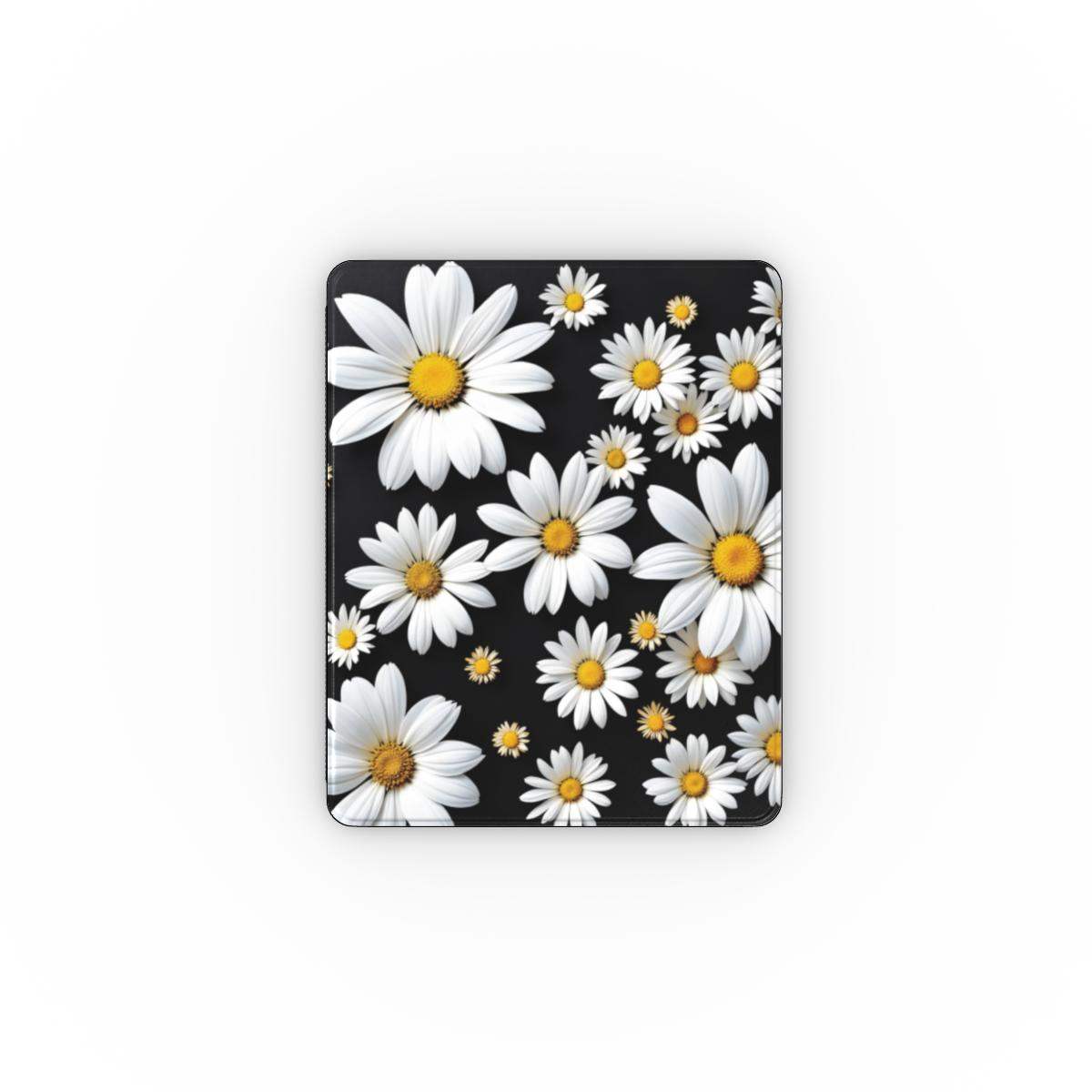 Black Daises Leather Apple iPad Case