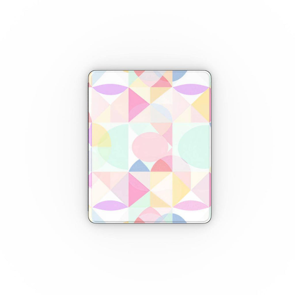 Pastel Geo Print Leather Apple iPad Case