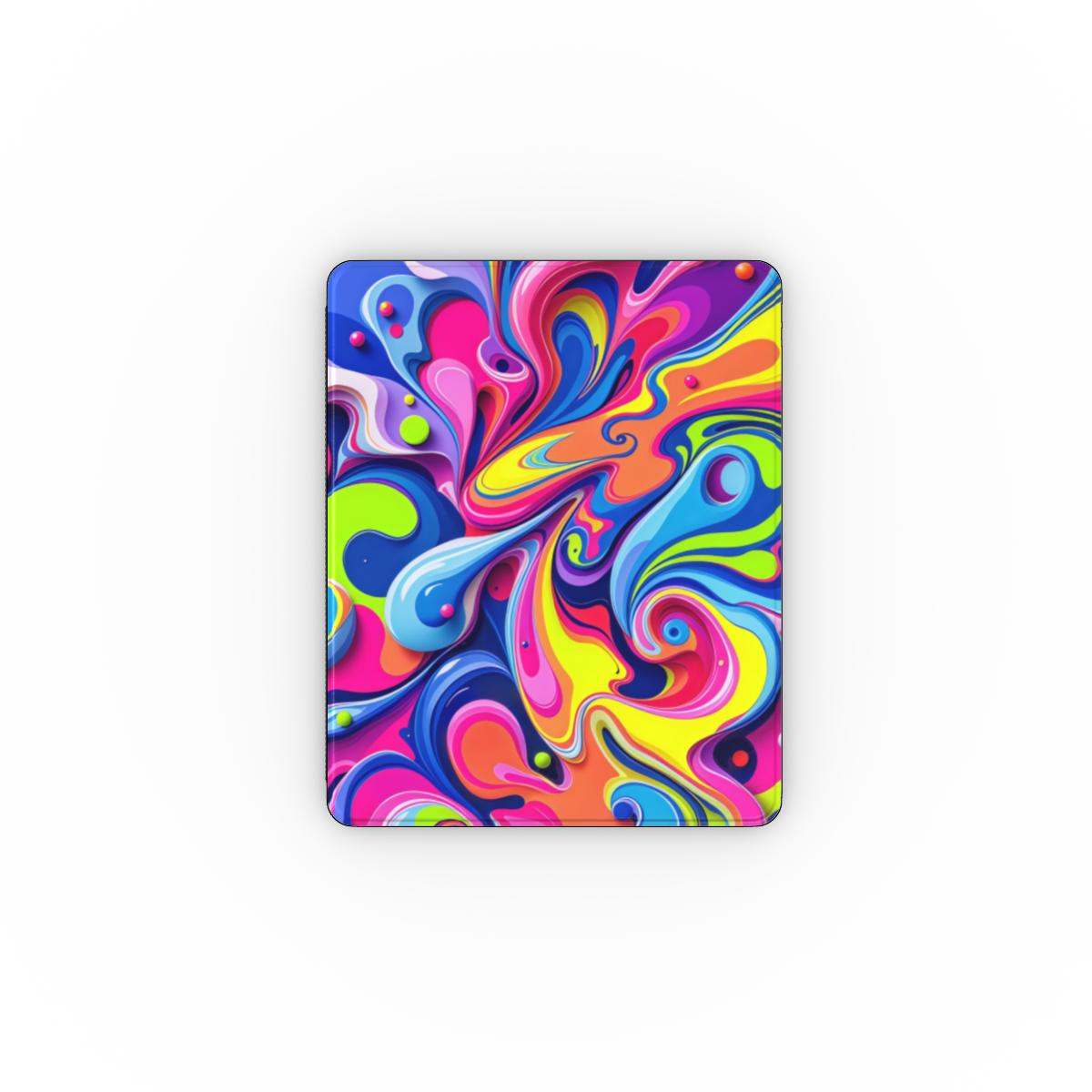 Vibrant Colour Splash Leather Apple iPad Case