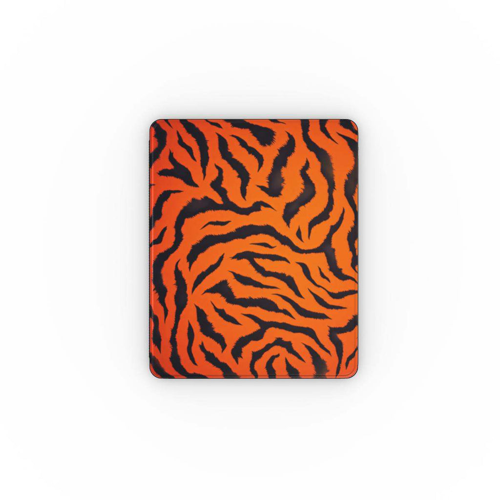 Orange Tiger Print Leather Apple iPad Case