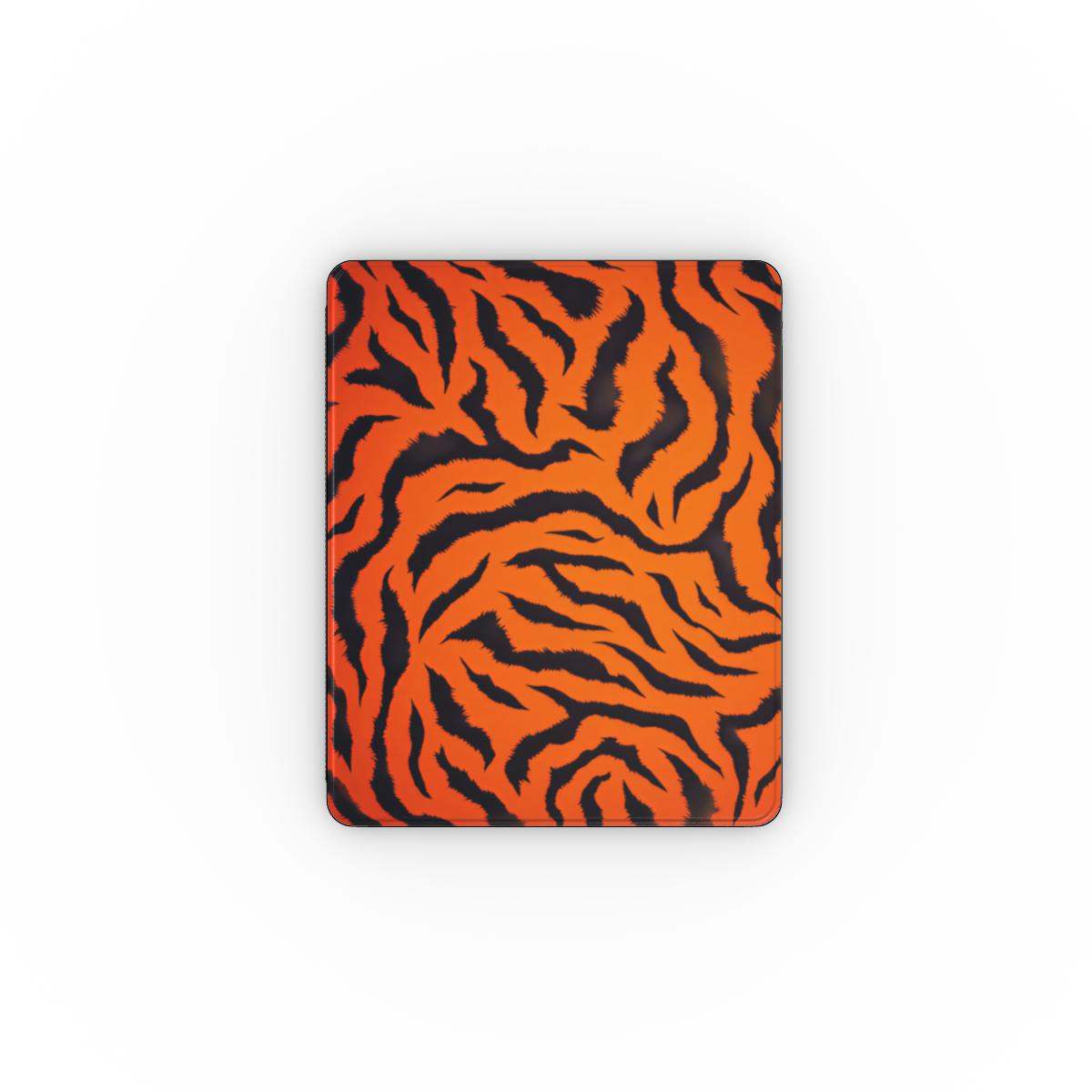 Orange Tiger Print Leather Apple iPad Case