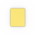 Lemon yellow leather iPad case with Apple Pencil holder and premium vegan saffiano finish