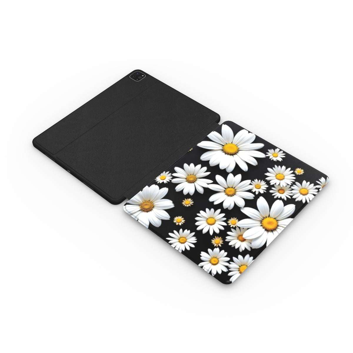 Black Daises Leather Apple iPad Case