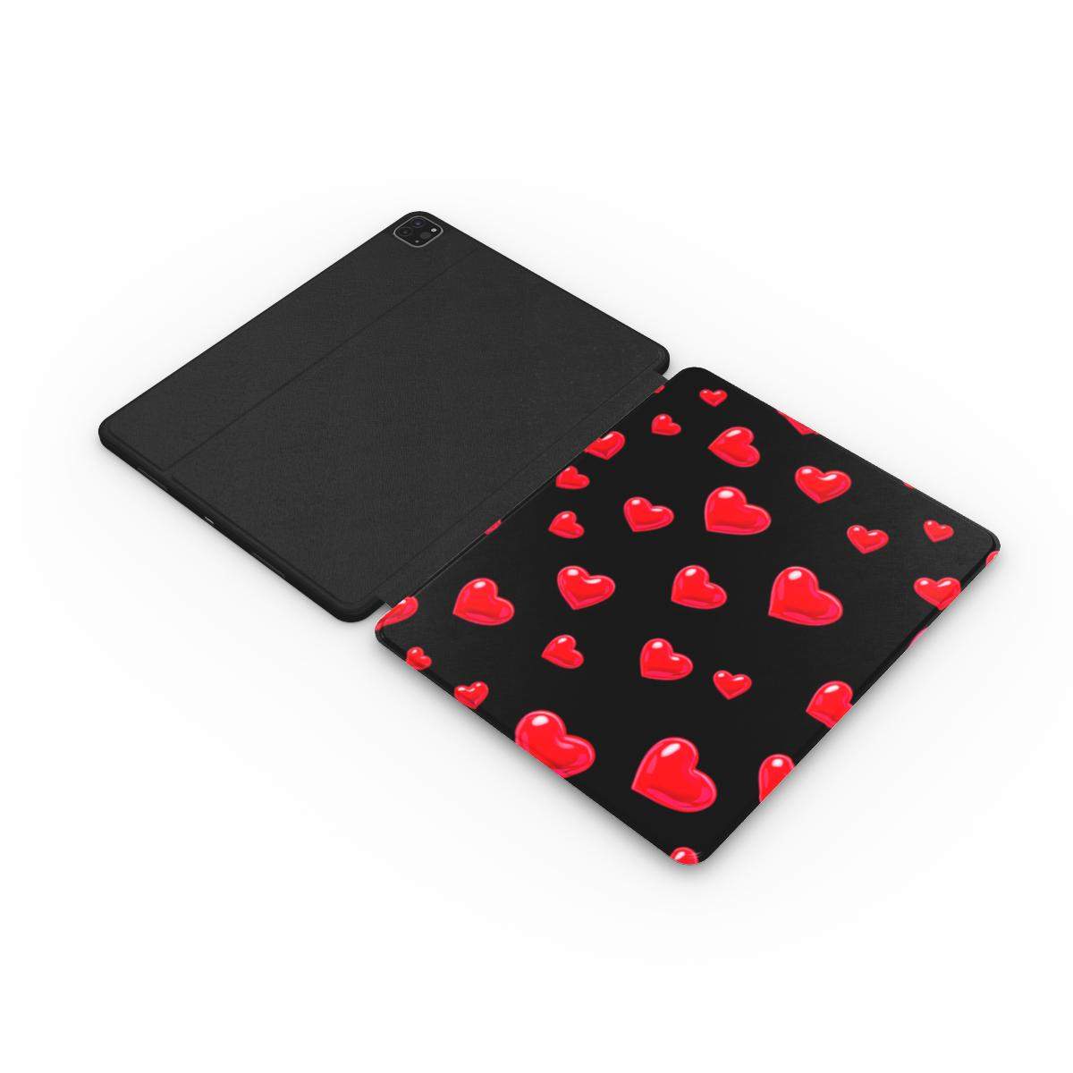 Black Hearts Leather Apple iPad Case