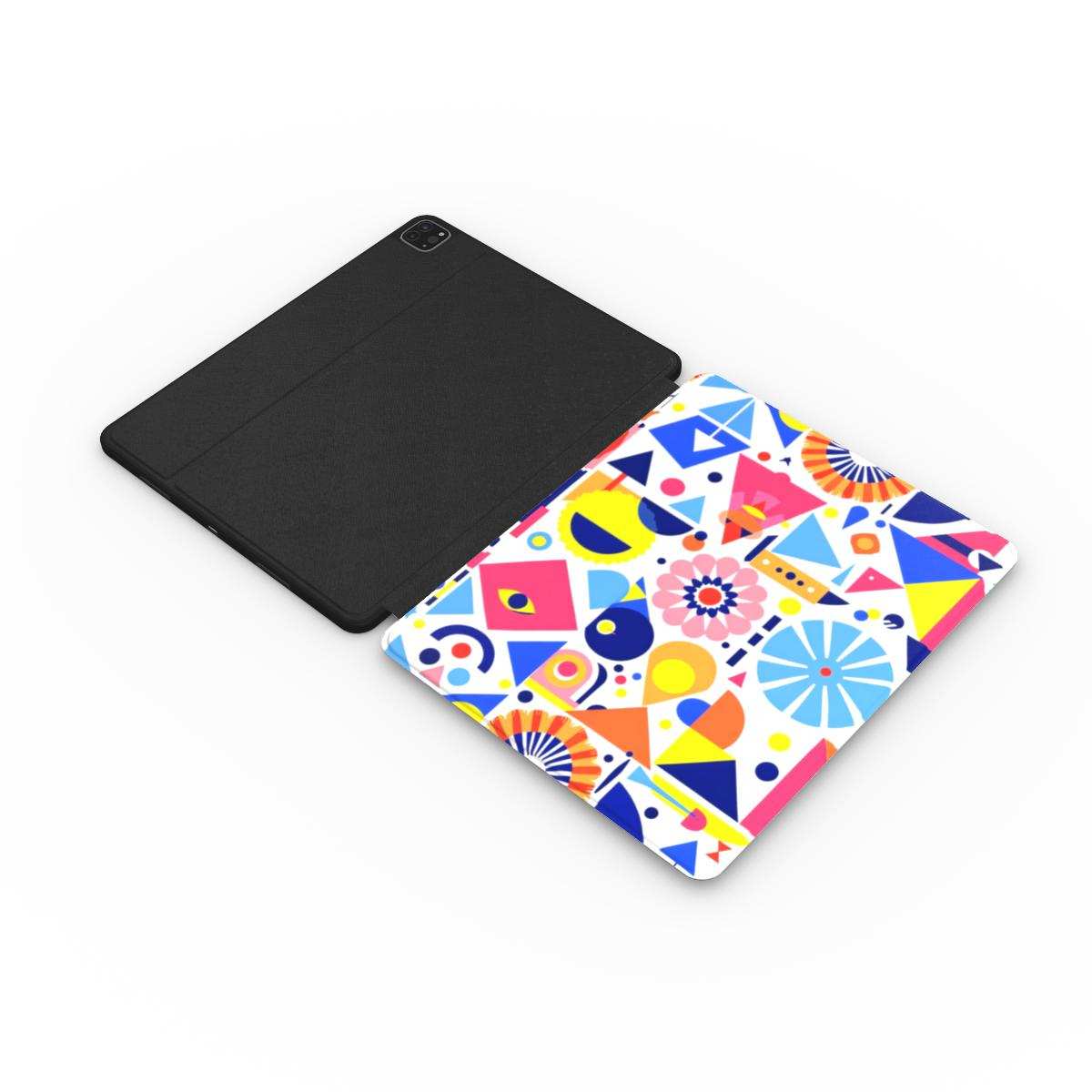 Bright Geo Print Leather Apple iPad Case