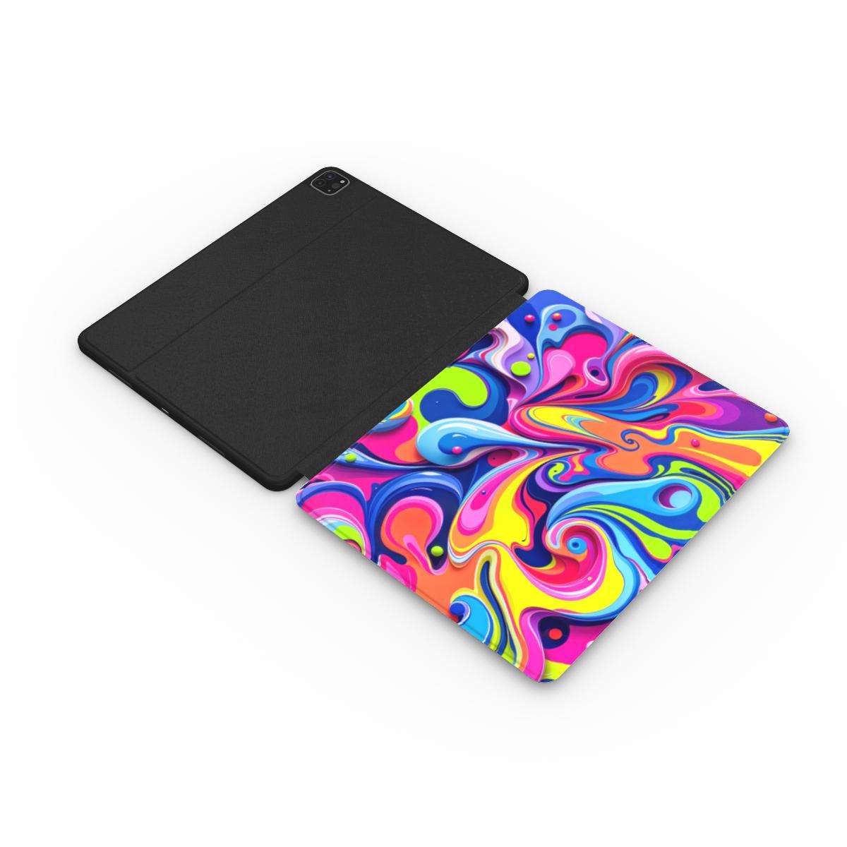 Vibrant Colour Splash Leather Apple iPad Case