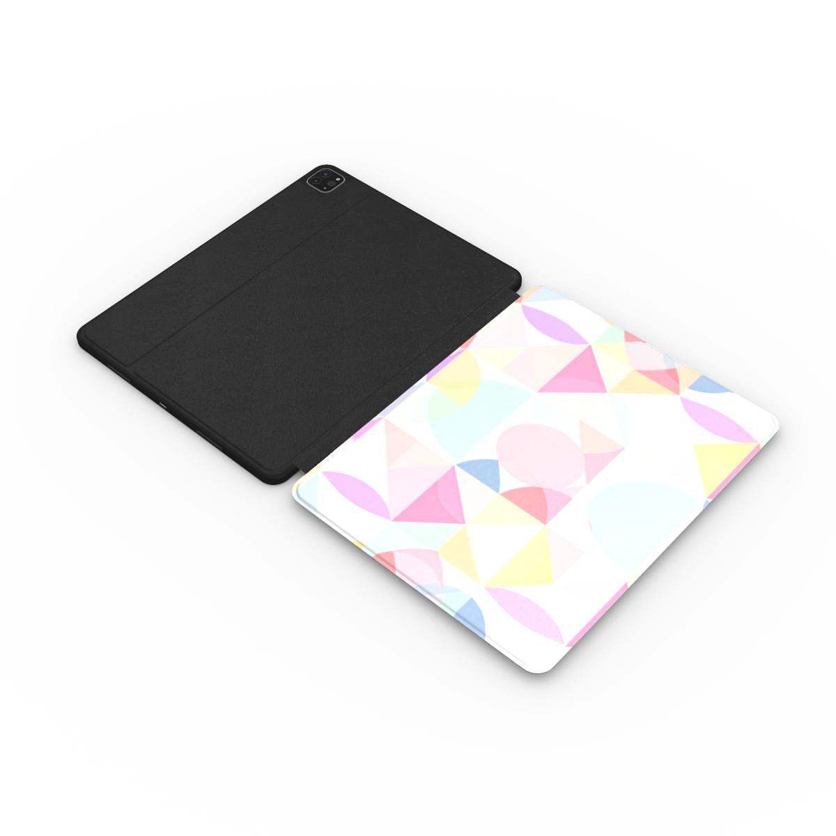 Pastel Geo Print Leather Apple iPad Case