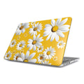 Yellow Daises MacBook Protective Case with slim profile and vents