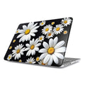 Black Daises MacBook Protective Case slim cover with vents and rubber feet for full protection and port access