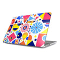 Bright Geo Print slim protective MacBook case with vents and full port access
