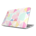 Slim Pastel Geo Print MacBook case with full protection and vented design