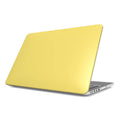 Lemon Yellow MacBook protective case with slim, fully vented design and rubber feet for stability