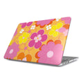 Slim Retro Floral MacBook protective case with all-around protection and full port access
