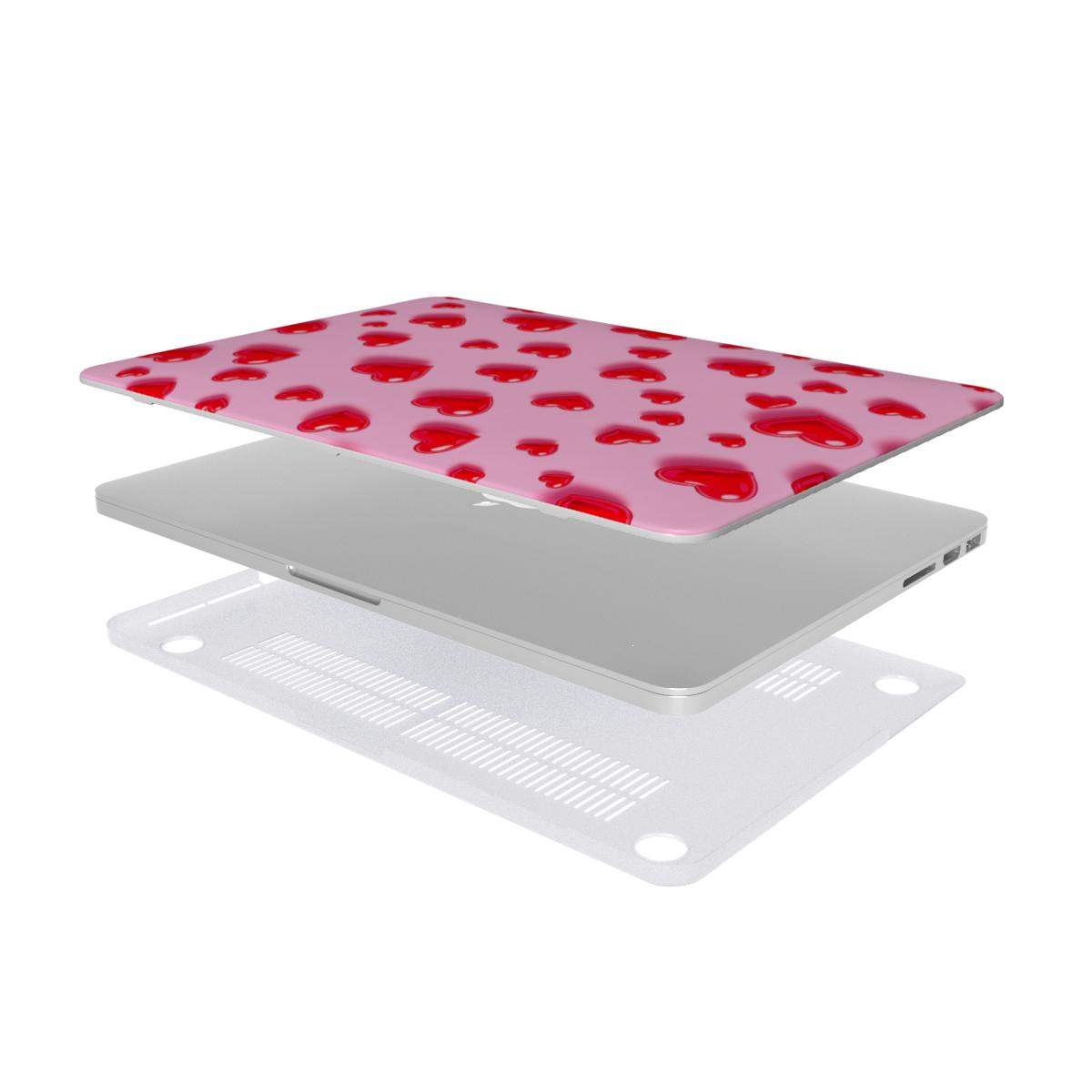 Pink Hearts MacBook Protective Case
