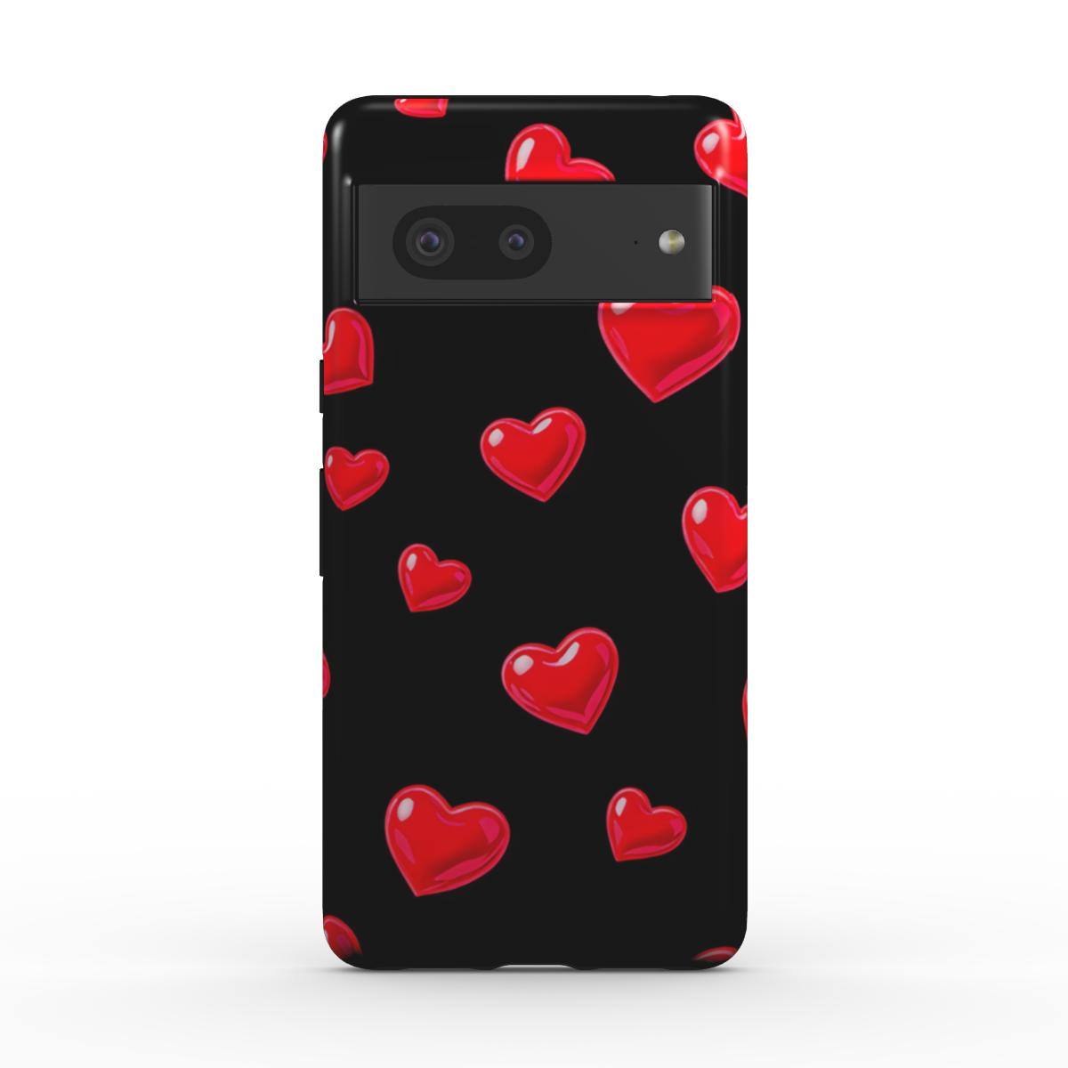 Black Hearts Google Pixel Dual Layer Phone Case
